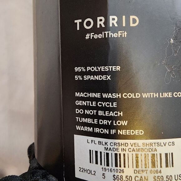 5X 28W Torrid Black Full Length Crushed Velvet Catsuit Short Sleeve 27" Inseam - Picture 6 of 6